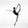 PHOTO: 1482 Title: 'Marianna On Pointe' - Marianna Barabs - Ballet Photography B&W