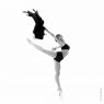 FOTO: 1485 Cm: Irina In Pique - Irina Tsymbal - Ballet Photography B&W